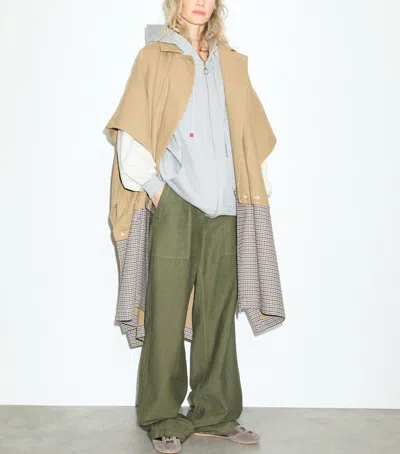 Max & Co . Contrast-panel Raincoat In Multi