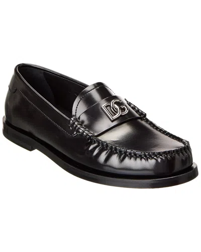 Dolce & Gabbana Leather Loafer In Black