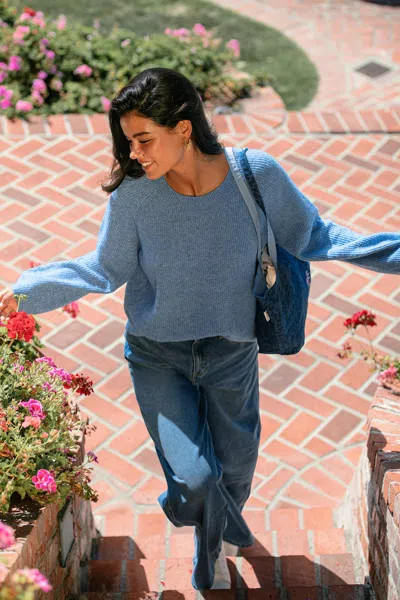 Cupshe Cloudy Day Blue Sweater In Blue