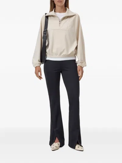 Closed Split-hem Flared Trousers In Black