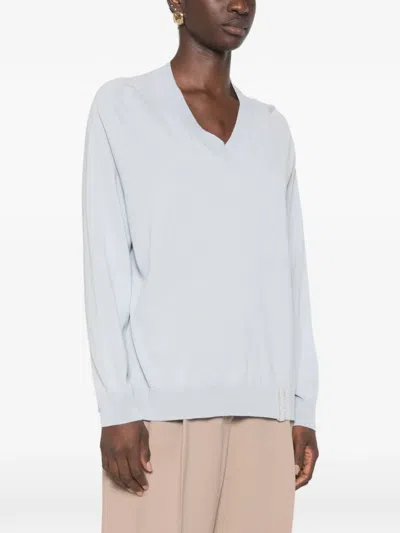 Panicale V-neck Sweater In Blue