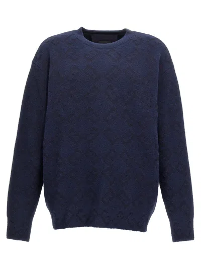 Givenchy Round-collar And Long-sleeved Sweater In Blue