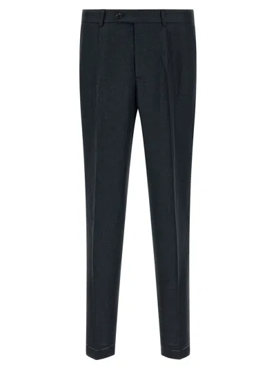 Brunello Cucinelli Men Blue Textured Notched Lapel Suit In Blue