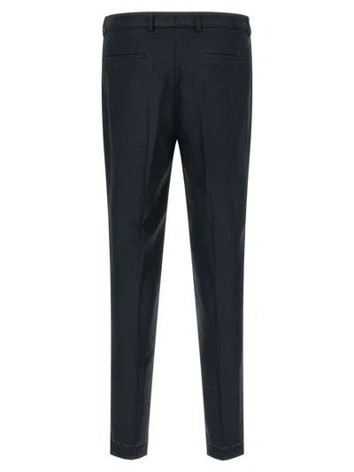 Brunello Cucinelli Men Blue Textured Notched Lapel Suit In Blue