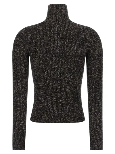 Max Mara Azulene Wool And Cashmere Turtleneck Sweater In Gray