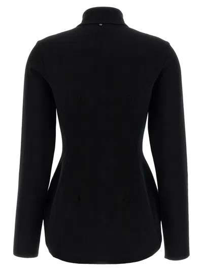 Sportmax Cardigan With Collared Design And Long Sleeves In Black