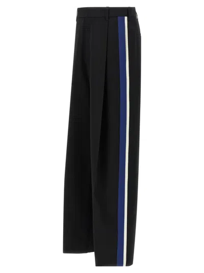 Marni Virgin Wool With Contrast Side Bands Trousers In White