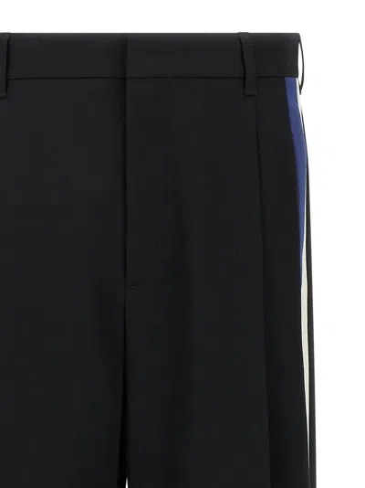 Marni Virgin Wool With Contrast Side Bands Trousers In White