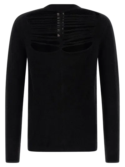 Rick Owens Ls Top Sweaters And Cardigans Black In Black