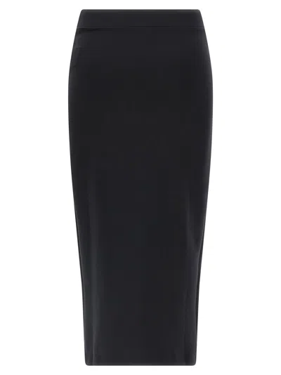 Off-white Logo-waistband Stretch Technical Skirt In Black