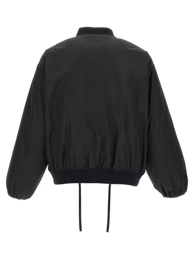 Jil Sander Polyester Bomber Jacket In Black