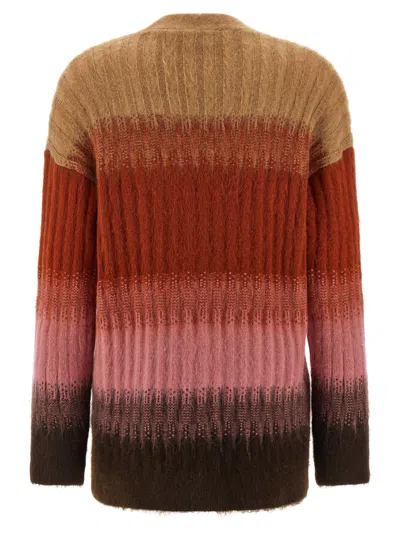 Fendi Gradient Mohair And Wool Oversized Cardigan Clothing In Multi