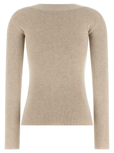 Max Mara Cardigan In Neutral