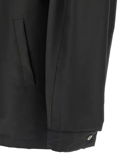 Givenchy Coach Jacket In Polyfaille Embroidered Paris In Green