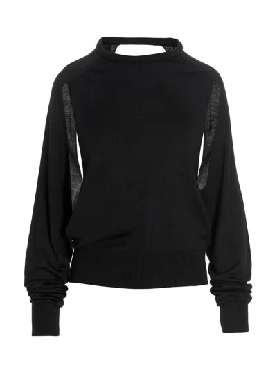 Ramael Cut Out Insert Top Sweater In Black