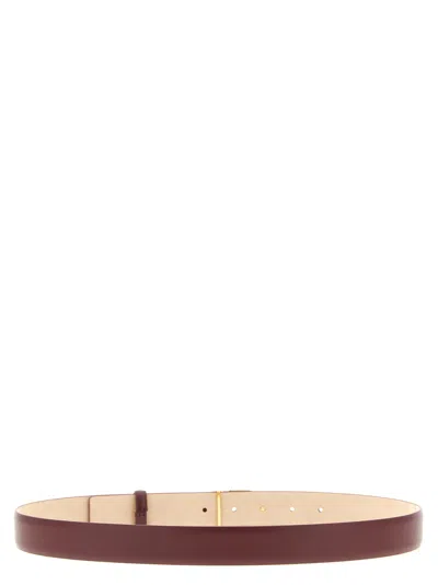 Khaite Smooth Saddle Leather Belt In Brown