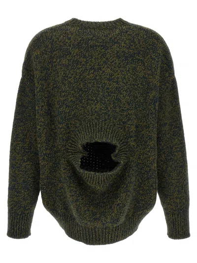 Loewe Melange Wool Blend Sweater In Green