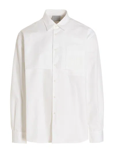Vtmnts Cotton Oversize Shirt With Cuffed Sleeves In White