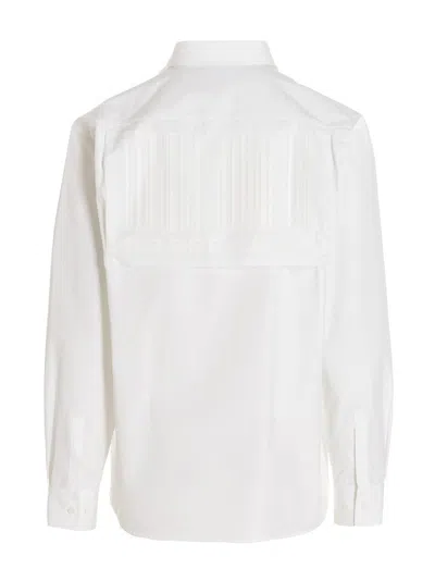 Vtmnts Cotton Oversize Shirt With Cuffed Sleeves In White