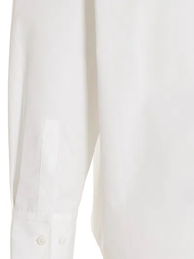 Vtmnts Cotton Oversize Shirt With Cuffed Sleeves In White
