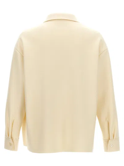 Jil Sander Wool Blend Utility Overshirt In Yellow