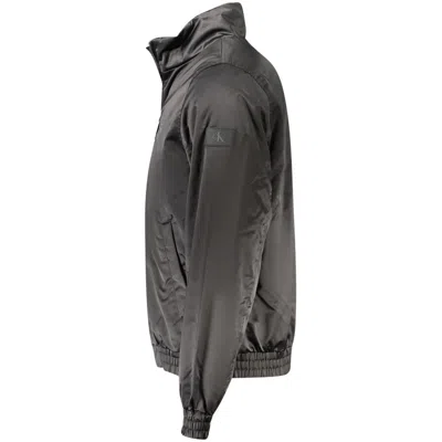 Calvin Klein Black Polyester Men Jacket In Gray
