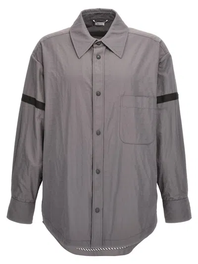 Thom Browne Button-fastening Long-sleeve Shirt In Gray