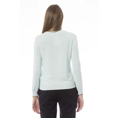Baldinini Trend Light Blue Cashmere Women Sweater In Transparent