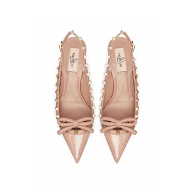Valentino Rockstud Slingback Pumps In Pink