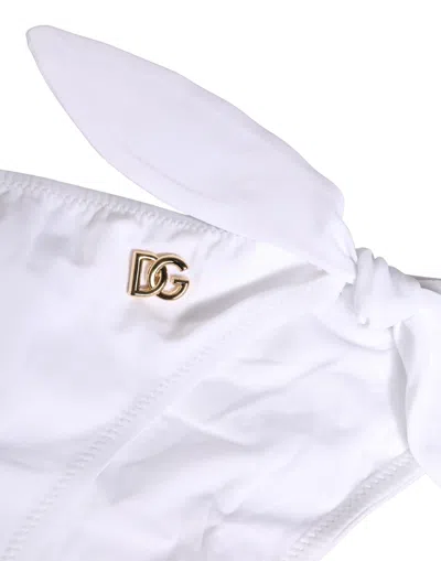 Dolce & Gabbana Nylon Bikini Bottom In White