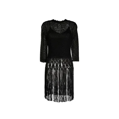 Zimmermann Black Viscose Casual Dress In Black