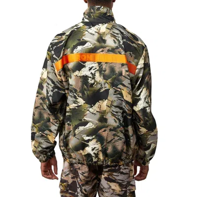 Heron Preston Camouflage Windbreaker With Stand Collar In Multi