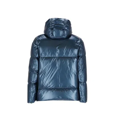 Herno Quilted Polyamide Down Jacket In Blue