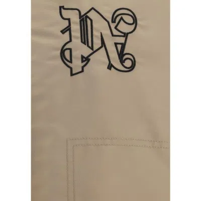 Palm Angels Polyamide Bomber Jacket In Brown