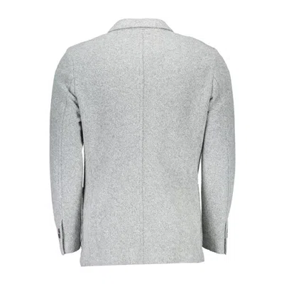 Gant Marl-pattern Single-breasted Blazer In Gray