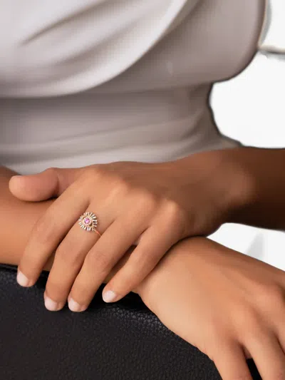 Suzanne Kalan Mini Evil Eye Sapphire And Diamond Ring In Multi