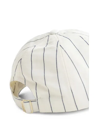 Gant Pinstripe-pattern Baseball Cap In White