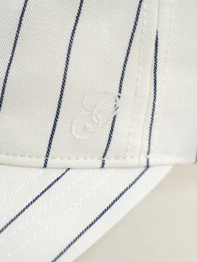 Gant Pinstripe-pattern Baseball Cap In White