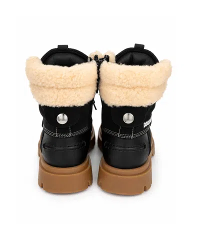 Dsquared2 Round-toe Short Boots In Black