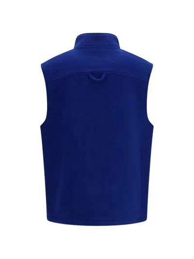 Rier Virgin Wool Fleece Vest In Blue