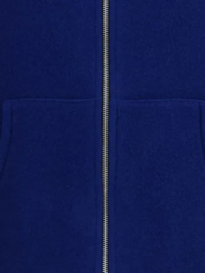 Rier Virgin Wool Fleece Vest In Blue