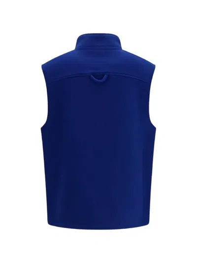 Rier Virgin Wool Fleece Vest In Blue