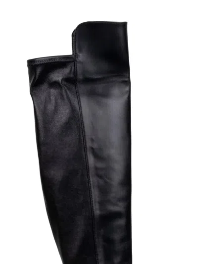 Status Leather Knee-high Boots In Black