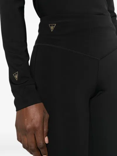 Macron Logo-patch Performance Leggings In Black