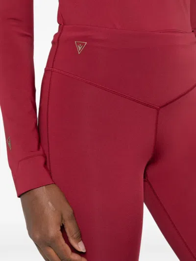 Macron High-waisted Performance Leggings In Red
