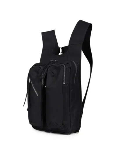 Fffpostalservice Multi-pocket Harness-style Backpack In Black