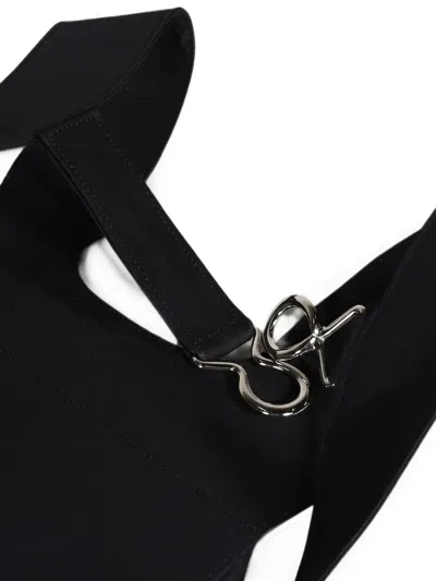 Fffpostalservice Multi-pocket Harness-style Backpack In Black