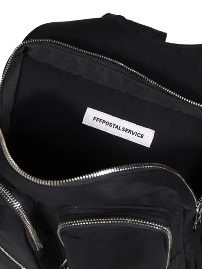 Fffpostalservice Multi-pocket Harness-style Backpack In Black