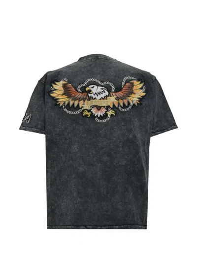 Breath Eagle-patch V-neck T-shirt In Multi