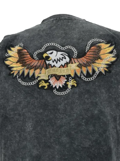 Breath Eagle-patch V-neck T-shirt In Multi